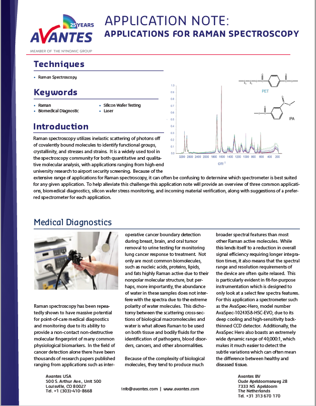 raman spectroscopy applications white paper
